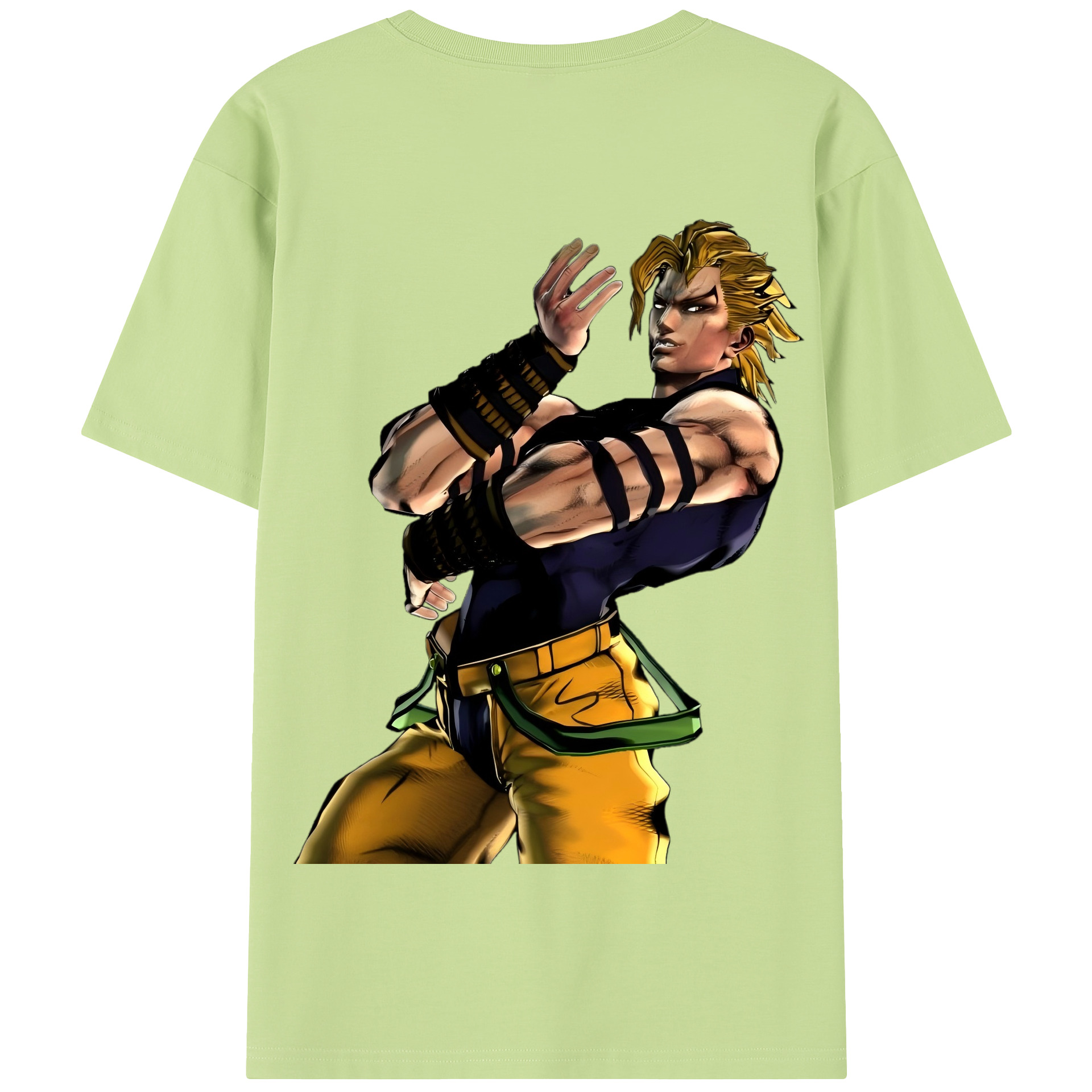 （画像用） ジョジョの奇妙な冒険 ディオ?ブランドー JoJo's Bizarre Adventure Dio Brando 綿100％半袖Tシャツ（背面プリント）
